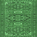Square Persian Emerald Green Traditional Rug, tr2616emgrn