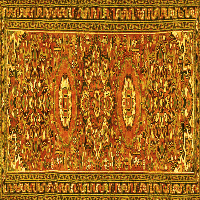 Square Persian Yellow Traditional Rug, tr2616yw