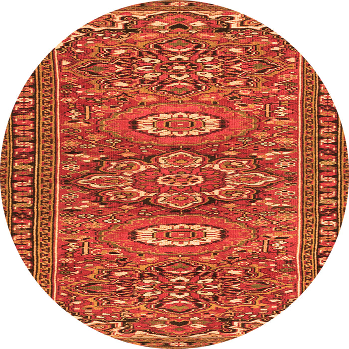 Machine Washable Persian Orange Traditional Area Rugs, wshtr2616org