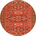 Machine Washable Persian Orange Traditional Area Rugs, wshtr2616org