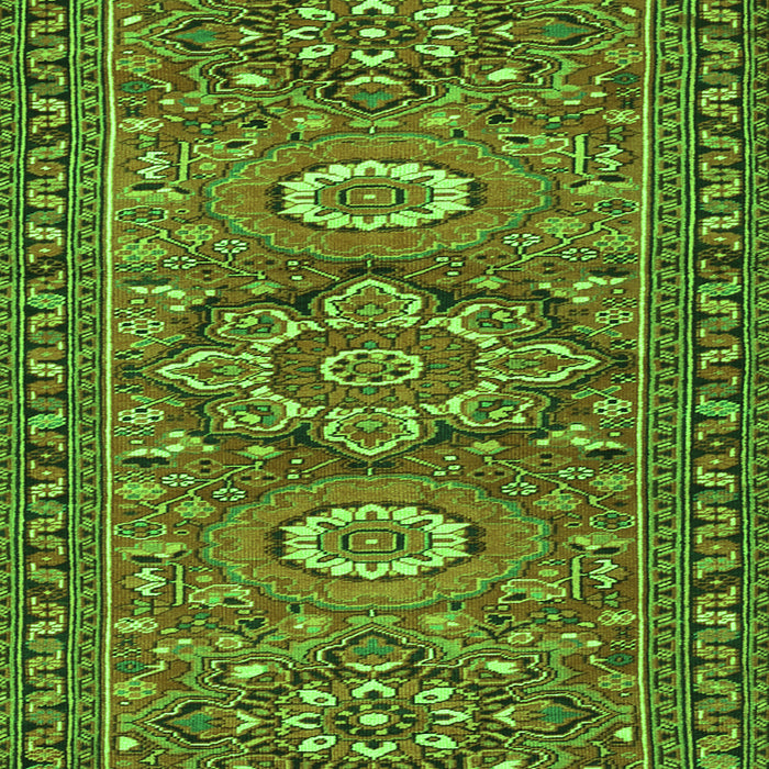 Serging Thickness of Machine Washable Persian Green Traditional Area Rugs, wshtr2616grn