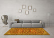 Machine Washable Persian Yellow Traditional Rug in a Living Room, wshtr2616yw