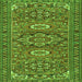 Round Machine Washable Persian Green Traditional Area Rugs, wshtr2616grn