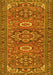 Machine Washable Persian Yellow Traditional Rug, wshtr2616yw