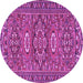 Round Persian Purple Traditional Rug, tr2616pur
