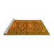 Sideview of Machine Washable Persian Yellow Traditional Rug, wshtr2616yw