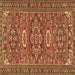 Square Persian Brown Traditional Rug, tr2616brn