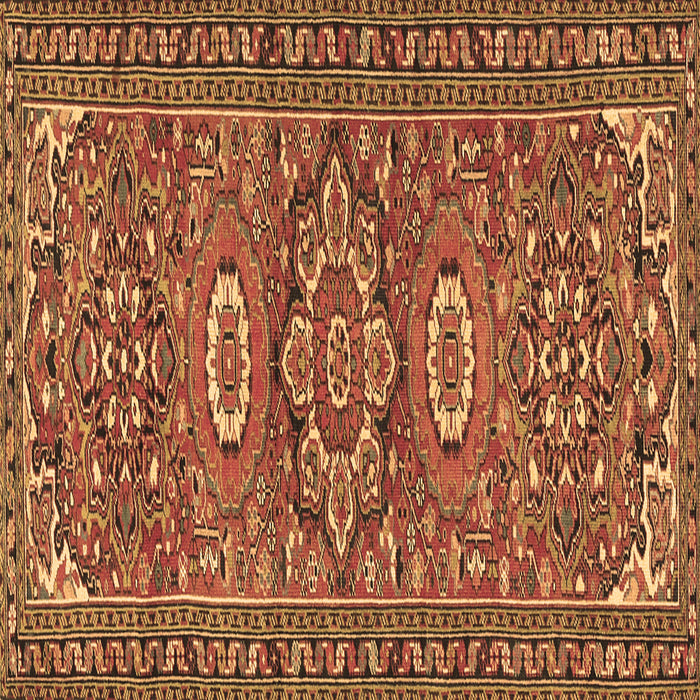 Square Machine Washable Persian Brown Traditional Rug, wshtr2616brn