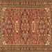 Square Machine Washable Persian Brown Traditional Rug, wshtr2616brn