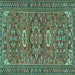Square Persian Turquoise Traditional Rug, tr2616turq