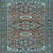 Square Machine Washable Persian Light Blue Traditional Rug, wshtr2616lblu