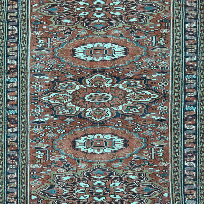 Machine Washable Persian Light Blue Traditional Rug, wshtr2616lblu