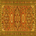 Square Machine Washable Persian Yellow Traditional Rug, wshtr2616yw