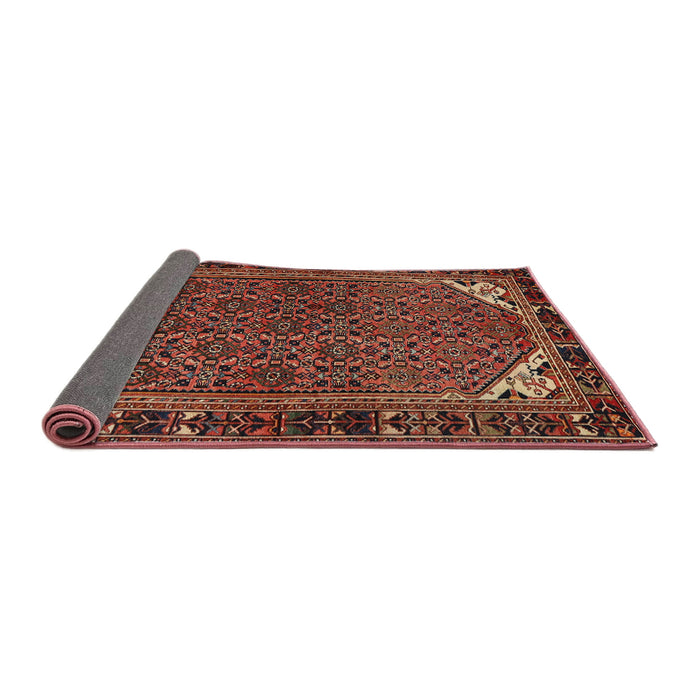 Sideview of Traditional Rust Pink Persian Rug, tr2617