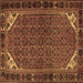 Square Persian Brown Traditional Rug, tr2617brn