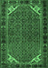 Machine Washable Persian Emerald Green Traditional Area Rugs, wshtr2617emgrn