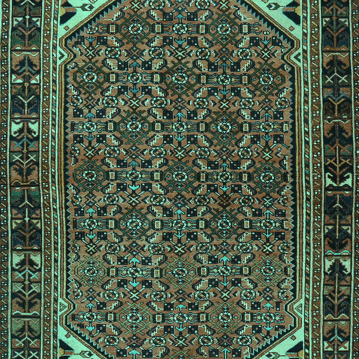 Machine Washable Persian Turquoise Traditional Area Rugs, wshtr2617turq