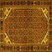 Square Persian Yellow Traditional Rug, tr2617yw