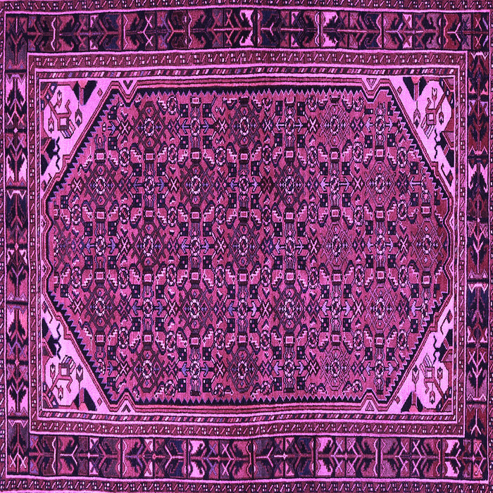 Square Persian Purple Traditional Rug, tr2617pur