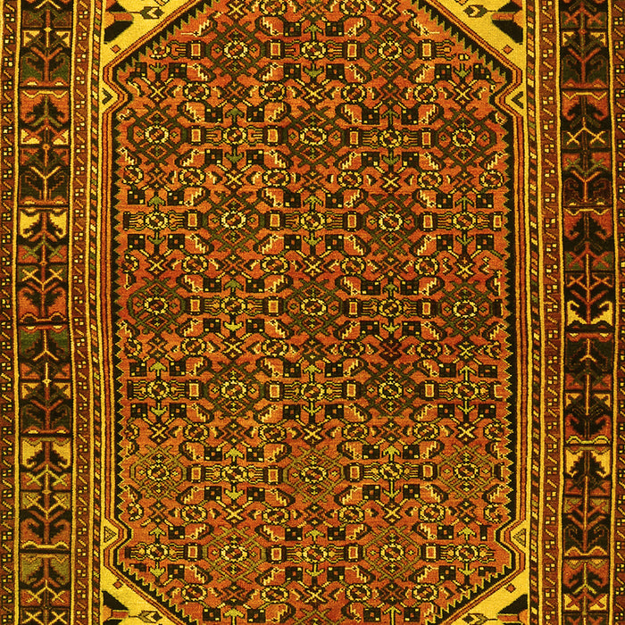 Machine Washable Persian Yellow Traditional Rug, wshtr2617yw