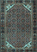 Machine Washable Persian Light Blue Traditional Rug, wshtr2617lblu