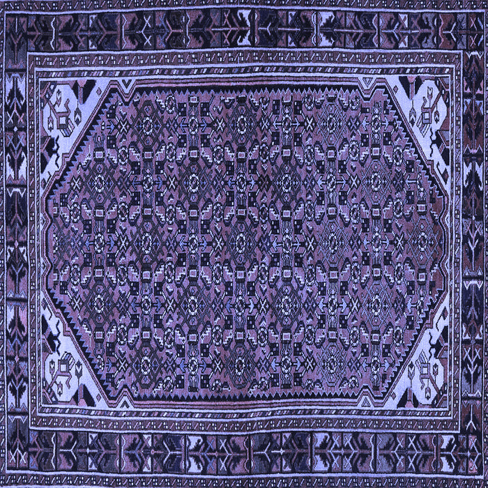 Square Persian Blue Traditional Rug, tr2617blu