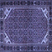 Square Persian Blue Traditional Rug, tr2617blu