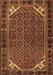 Machine Washable Persian Brown Traditional Rug, wshtr2617brn