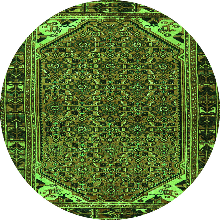 Machine Washable Persian Green Traditional Area Rugs, wshtr2617grn