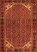 Serging Thickness of Machine Washable Persian Orange Traditional Area Rugs, wshtr2617org