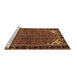 Sideview of Machine Washable Persian Brown Traditional Rug, wshtr2617brn