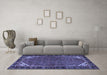 Machine Washable Persian Blue Traditional Rug in a Living Room, wshtr2617blu