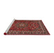 Sideview of Machine Washable Traditional Rust Pink Rug, wshtr2618