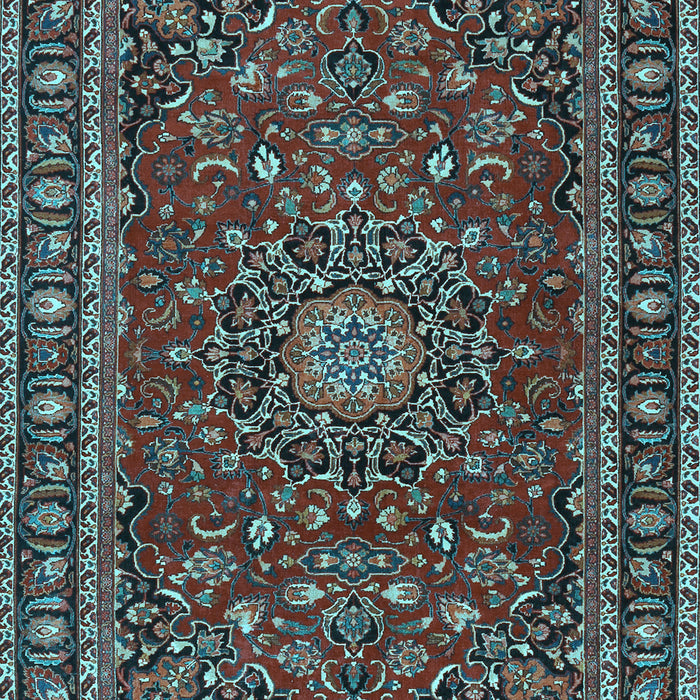 Machine Washable Persian Light Blue Traditional Rug, wshtr2618lblu