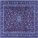 Square Persian Blue Traditional Rug, tr2618blu