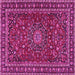 Square Persian Pink Traditional Rug, tr2618pnk