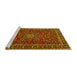 Sideview of Machine Washable Persian Yellow Traditional Rug, wshtr2618yw