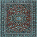 Square Persian Light Blue Traditional Rug, tr2618lblu