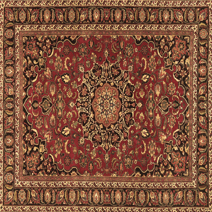Square Machine Washable Persian Brown Traditional Rug, wshtr2618brn