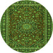 Machine Washable Persian Green Traditional Area Rugs, wshtr2618grn