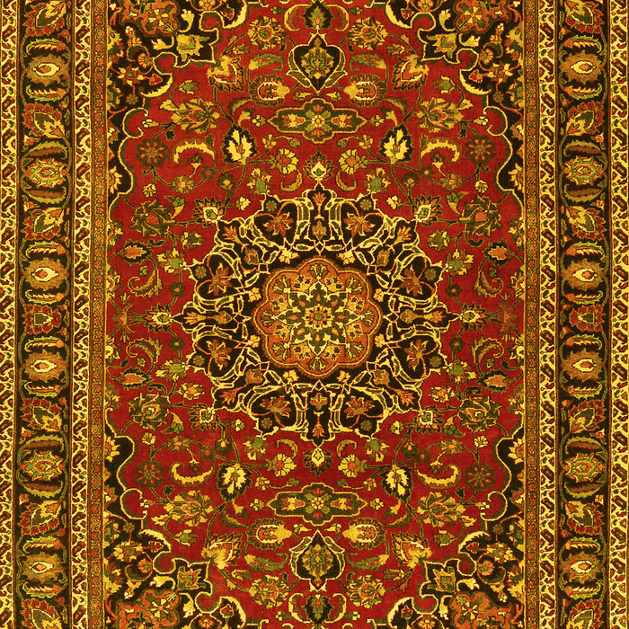 Machine Washable Persian Yellow Traditional Rug, wshtr2618yw