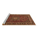 Sideview of Machine Washable Persian Brown Traditional Rug, wshtr2618brn