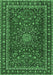 Machine Washable Persian Emerald Green Traditional Area Rugs, wshtr2618emgrn