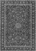 Serging Thickness of Machine Washable Persian Gray Traditional Rug, wshtr2618gry