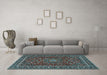 Machine Washable Persian Light Blue Traditional Rug in a Living Room, wshtr2618lblu