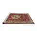 Sideview of Machine Washable Traditional Tomato Red Rug, wshtr2619