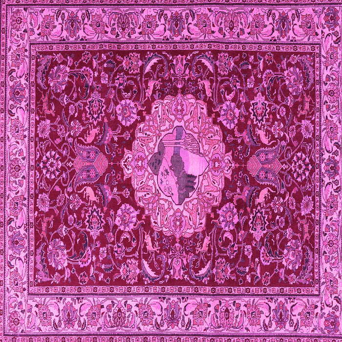 Square Persian Pink Traditional Rug, tr2619pnk