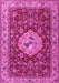 Machine Washable Persian Pink Traditional Rug, wshtr2619pnk