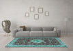 Machine Washable Persian Light Blue Traditional Rug in a Living Room, wshtr2619lblu