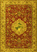 Machine Washable Persian Yellow Traditional Rug, wshtr2619yw